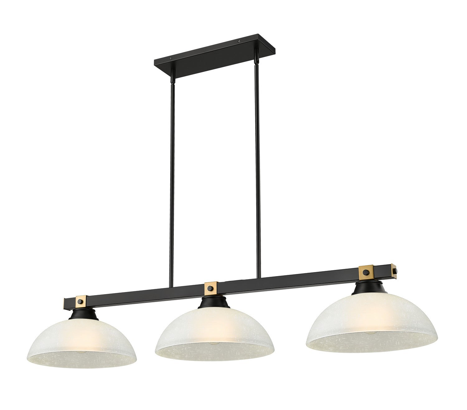 Z-Lite - 1955-3MB-RB-DWL14 - Three Light Billiard - Bronte - Matte Black / Rubbed Brass