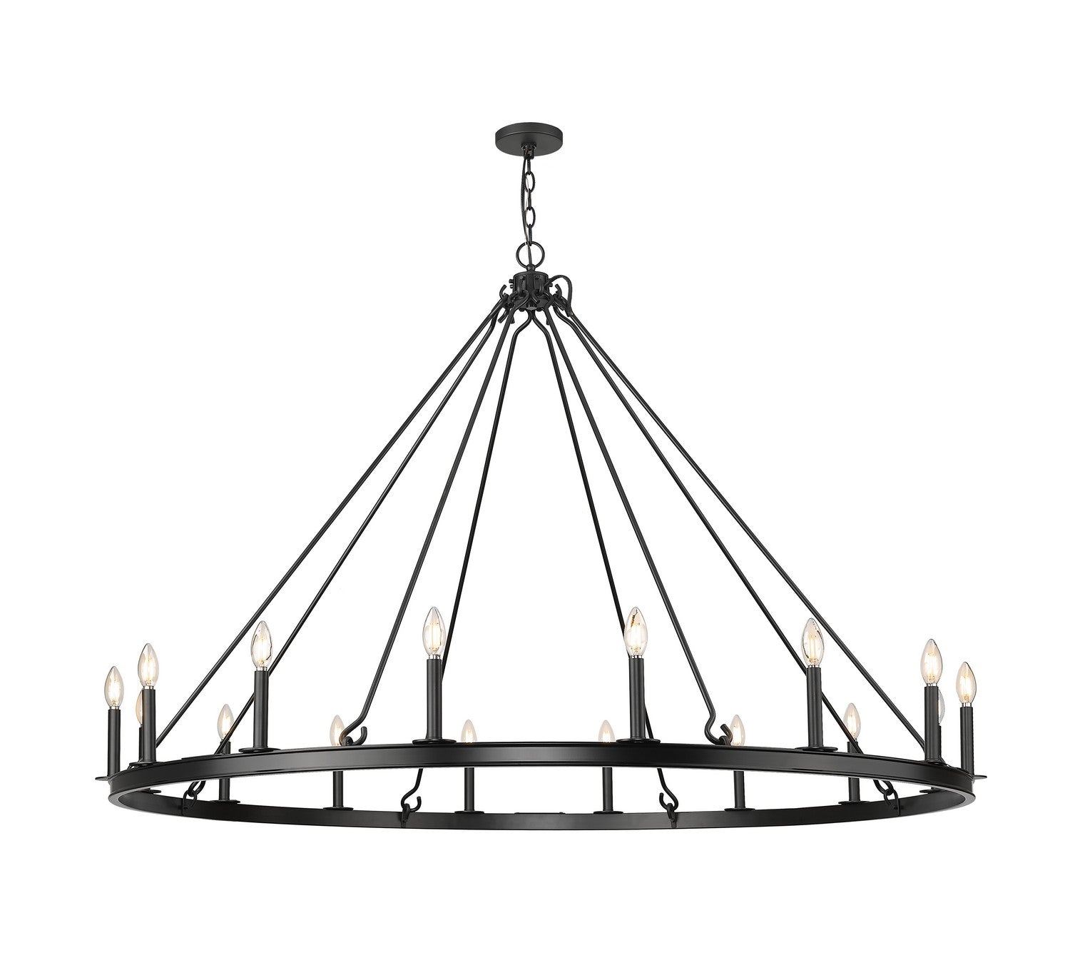 Z-Lite - 482R-16MB - 16 Light Chandelier - Barclay - Matte Black