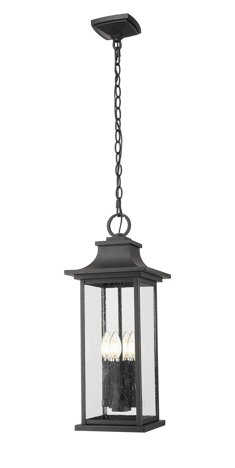 Z-Lite - 5017CHB-BK - Four Light Outdoor Chain Mount - Tiberius - Black