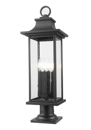 Z-Lite - 5017PHBR-533PM-BK - Four Light Outdoor Pier Mount - Tiberius - Black