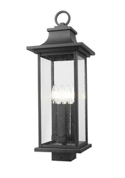 Z-Lite - 5017PHBS-BK - Four Light Outdoor Post Mount - Tiberius - Black