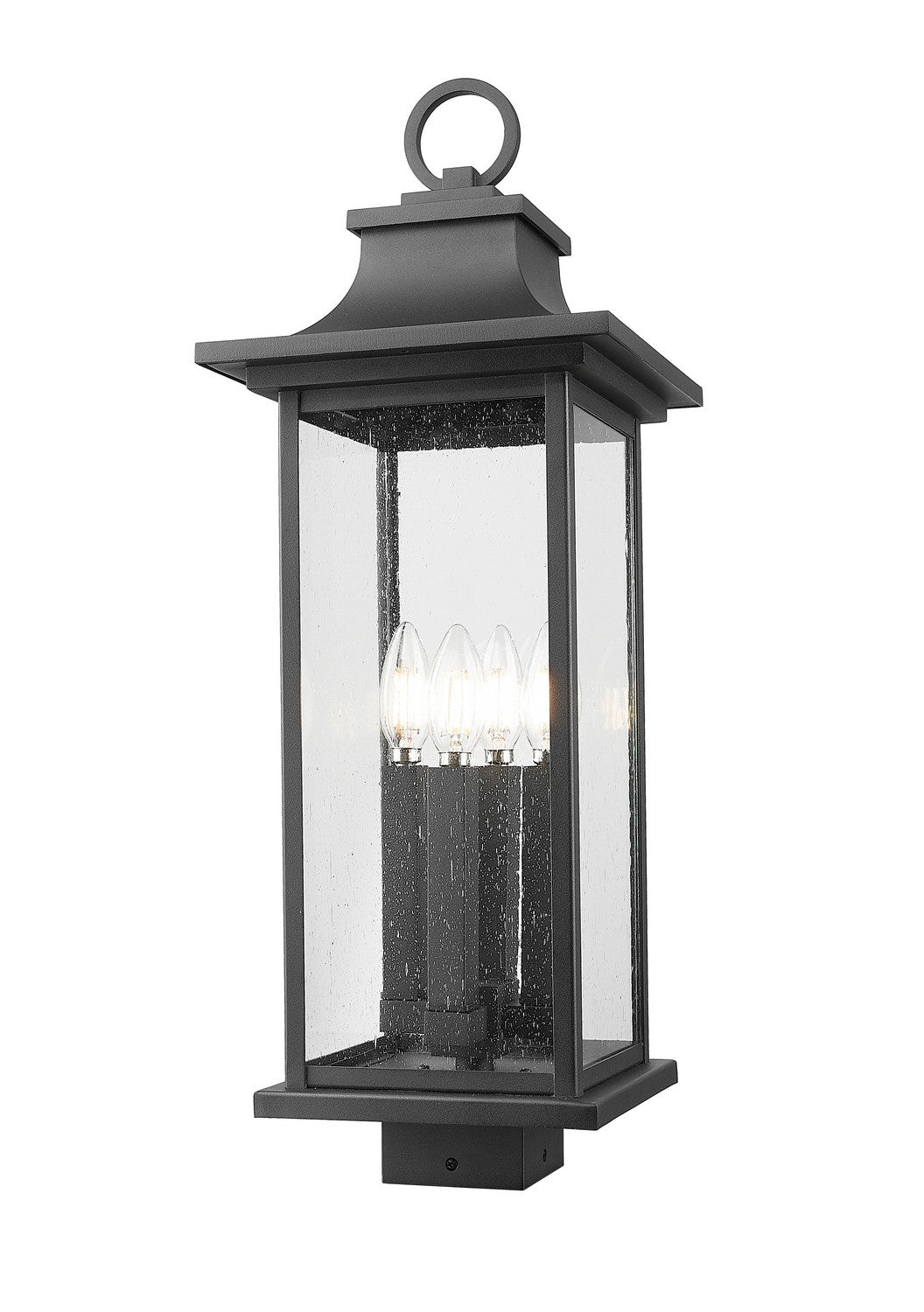 Z-Lite - 5017PHBS-BK - Four Light Outdoor Post Mount - Tiberius - Black