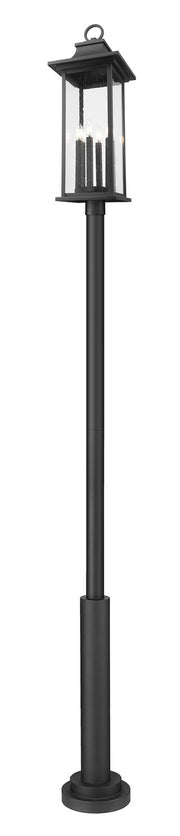 Z-Lite - 5017PHXLR-5010P-BK - Six Light Outdoor Post Mount - Tiberius - Black