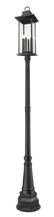 Z-Lite - 5017PHXLR-564P-BK - Six Light Outdoor Post Mount - Tiberius - Black