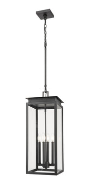 Z-Lite - 5018CHB-BK - Four Light Outdoor Chain Mount - Nova - Black