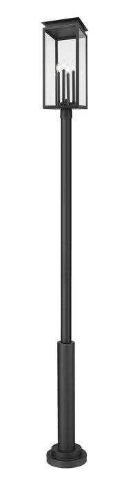 Z-Lite - 5018PHBR-5010P-BK - Four Light Outdoor Post Mount - Nova - Black