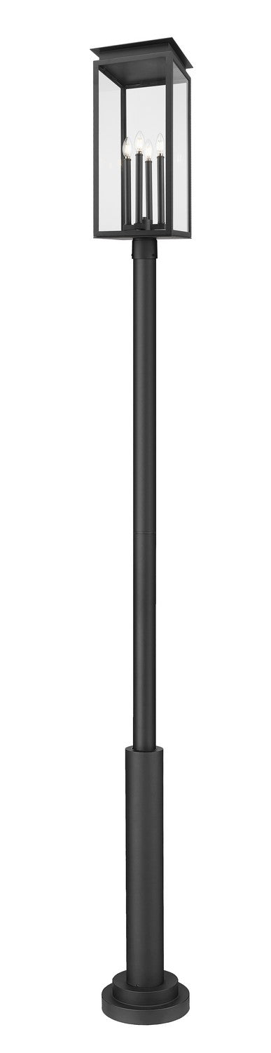 Z-Lite - 5018PHBR-5010P-BK - Four Light Outdoor Post Mount - Nova - Black
