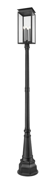 Z-Lite - 5018PHBR-564P-BK - Four Light Outdoor Post Mount - Nova - Black