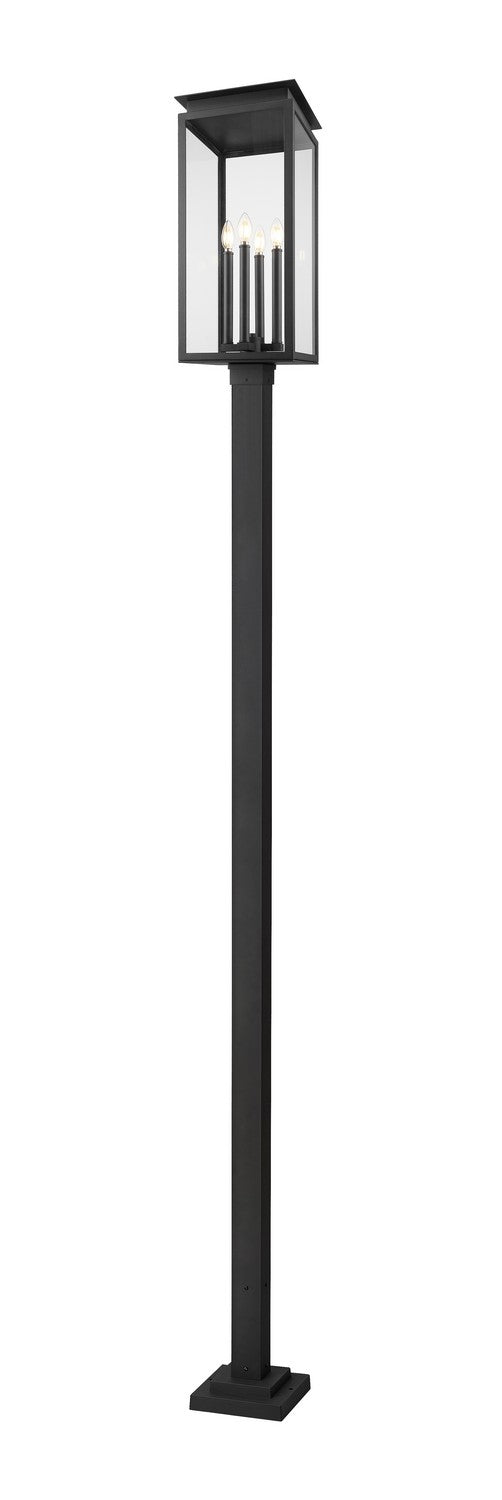 Z-Lite - 5018PHBS-536P-BK - Four Light Outdoor Post Mount - Nova - Black