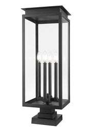 Z-Lite - 5018PHBS-SQPM-BK - Four Light Outdoor Pier Mount - Nova - Black