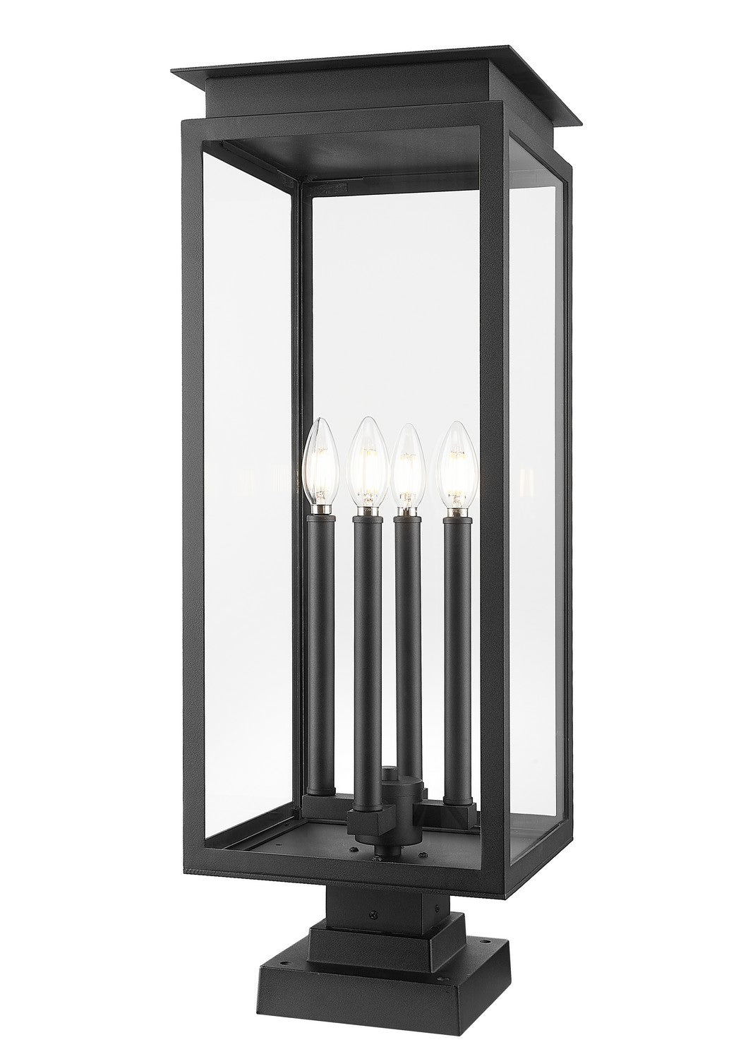 Z-Lite - 5018PHBS-SQPM-BK - Four Light Outdoor Pier Mount - Nova - Black