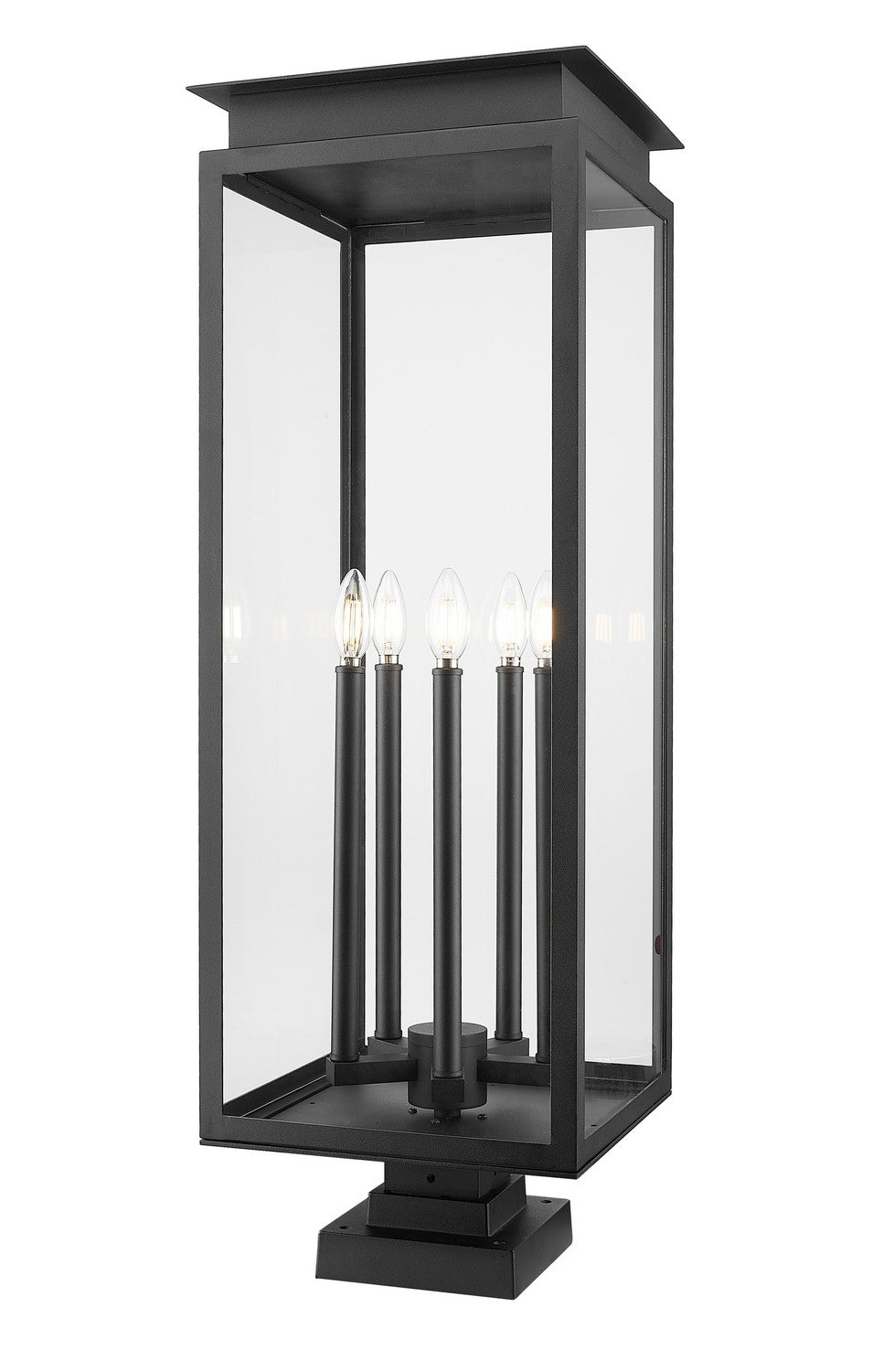 Z-Lite - 5018PHXLS-SQPM-BK - Five Light Outdoor Pier Mount - Nova - Black