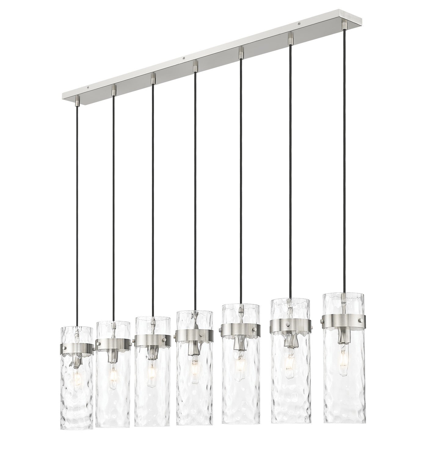Z-Lite - 7002P5-7L-BN - Seven Light Linear Chandelier - Fontaine - Brushed Nickel