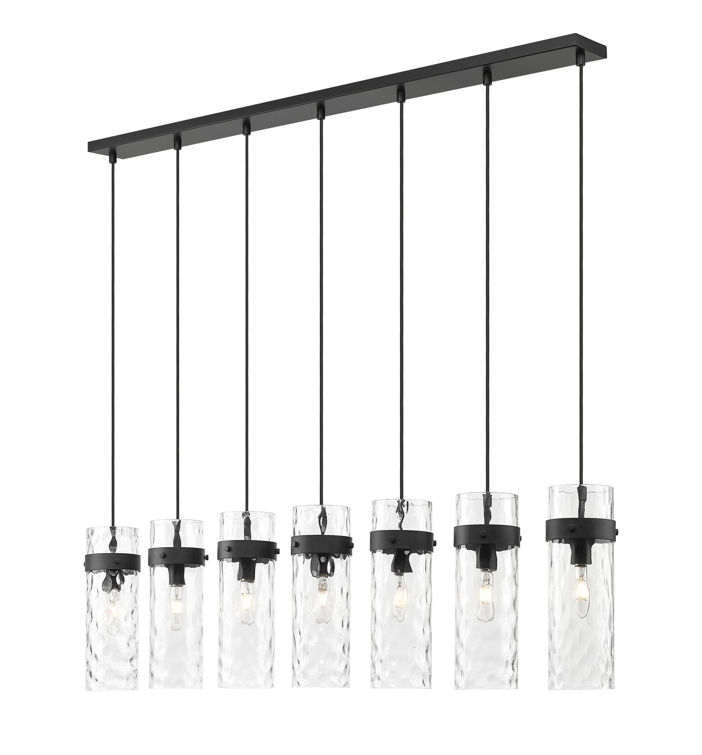 Z-Lite - 7002P5-7L-MB - Seven Light Linear Chandelier - Fontaine - Matte Black