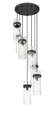 Z-Lite - 7002P5-7R-MB - Seven Light Chandelier - Fontaine - Matte Black
