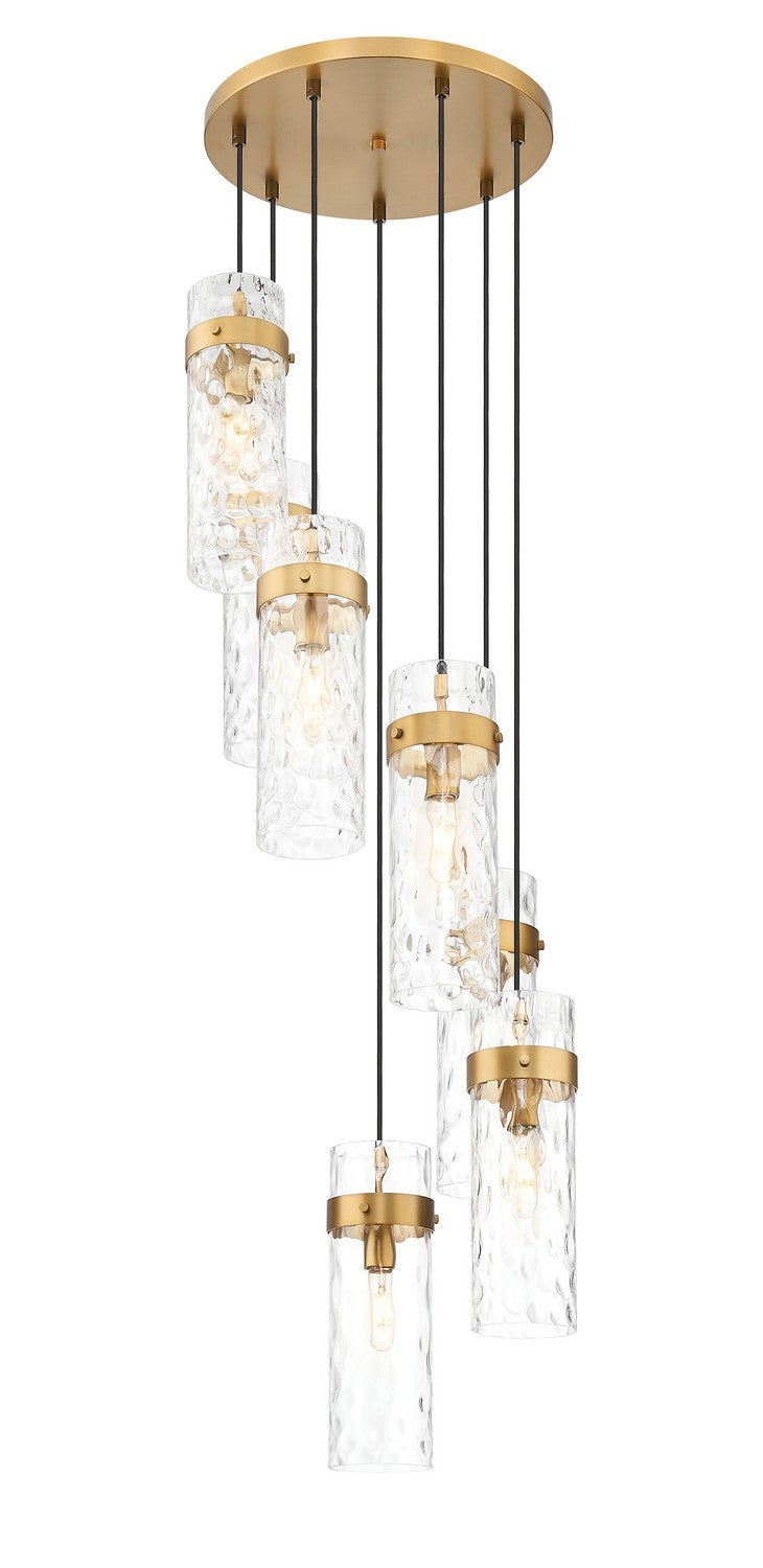 Z-Lite - 7002P5-7R-RB - Seven Light Chandelier - Fontaine - Rubbed Brass