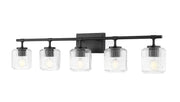 Z-Lite - 7515-5V-MB - Five Light Vanity - Landon - Matte Black