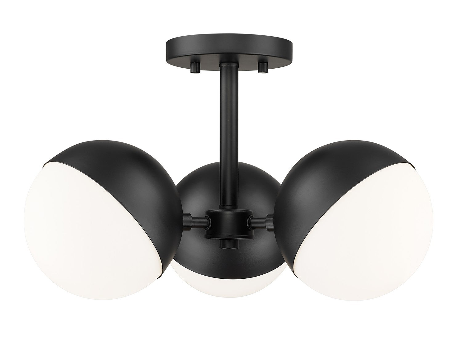 Z-Lite - 7517-3SF-MB - Three Light Semi Flush Mount - Realm Sphere - Matte Black