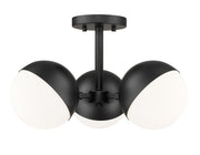 Z-Lite - 7517-3SF-MB - Three Light Semi Flush Mount - Realm Sphere - Matte Black