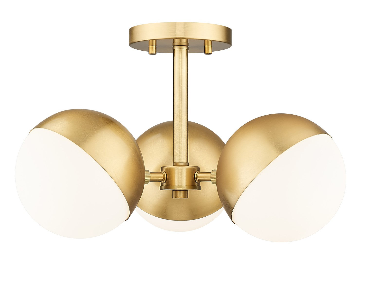 Z-Lite - 7517-3SF-MGLD - Three Light Semi Flush Mount - Realm Sphere - Modern Gold