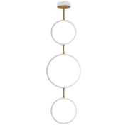 ET2 - E24321-WTGLD - LED Pendant - Hoopla - White/Gold