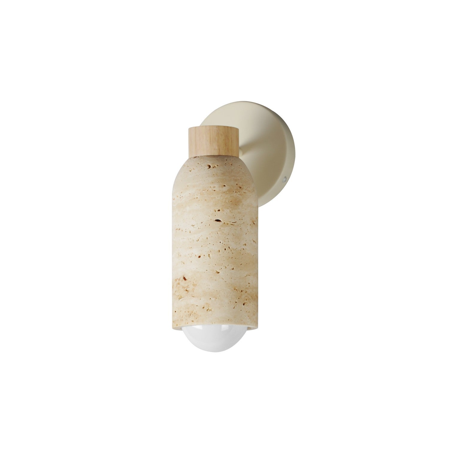 Maxim - 10621TVOY - One Light Wall Sconce - Pompeii - Travertine / Oyster