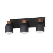 Maxim - 10623LVBK - Three Light Bath Vanity - Pompeii - Lava / Black