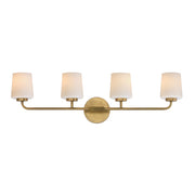 Maxim - 12694WTNAB - Four Light Bath Vanity - Durham - Natural Aged Brass