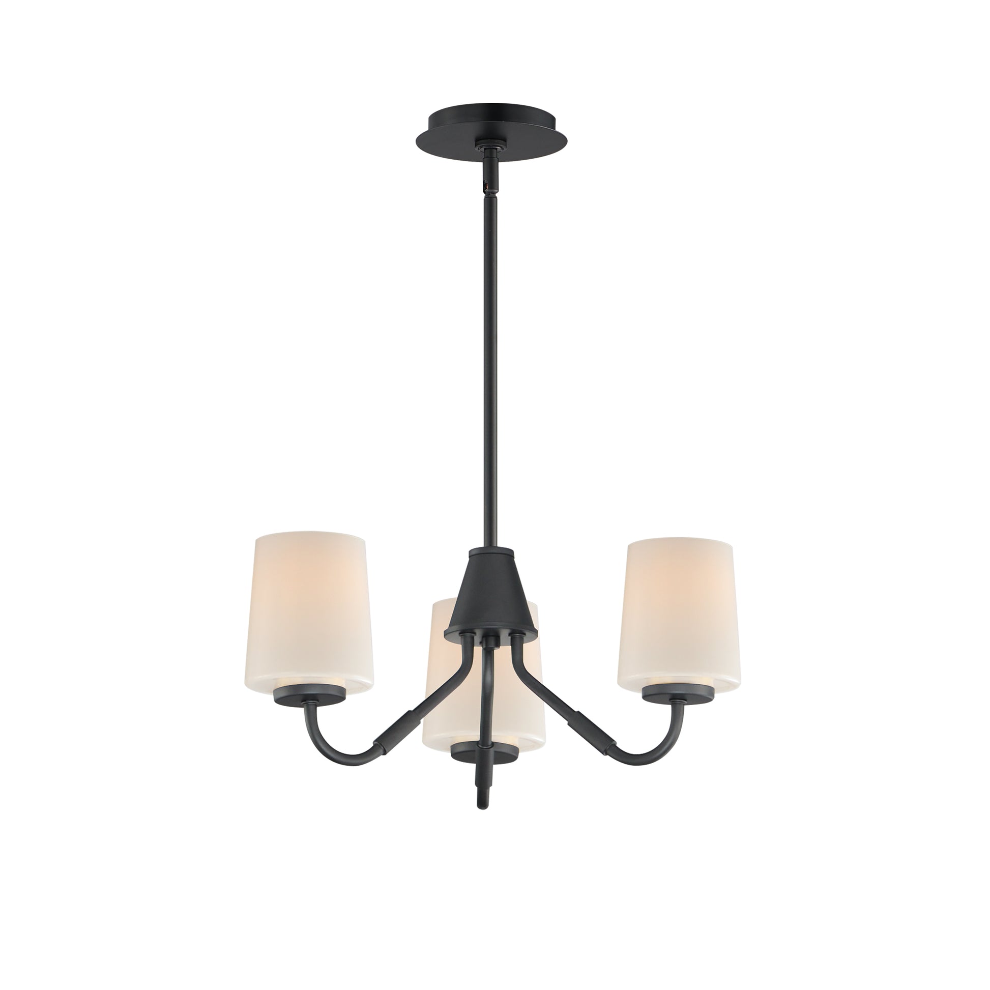 Maxim - 12695WTBK - Three Light Chandelier - Durham - Black