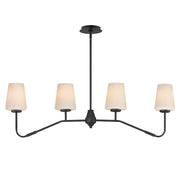 Maxim - 12697WTBK - Four Light Linear Chandelier - Durham - Black