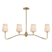Maxim - 12697WTNAB - Four Light Linear Chandelier - Durham - Natural Aged Brass