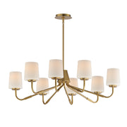 Maxim - 12698WTNAB - Eight Light Chandelier - Durham - Natural Aged Brass