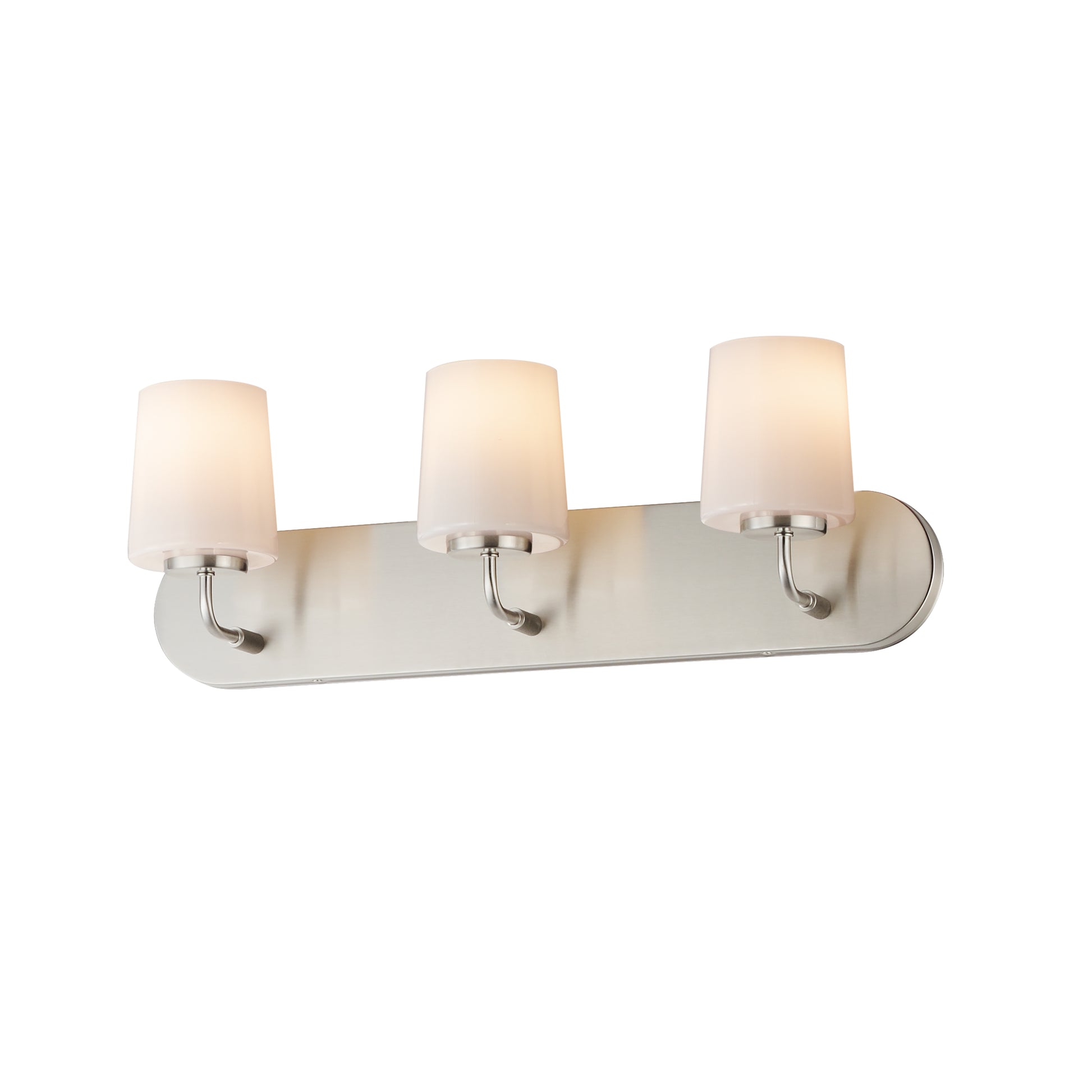 Maxim - 12893WTSN - Three Light Strip Bath Vanity - Durham - Satin Nickel