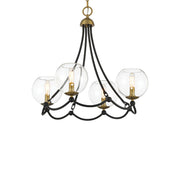 Minka-Lavery - 5065-726 - Four Light Chandelier - Kearney Park - Coal And Soft Brass