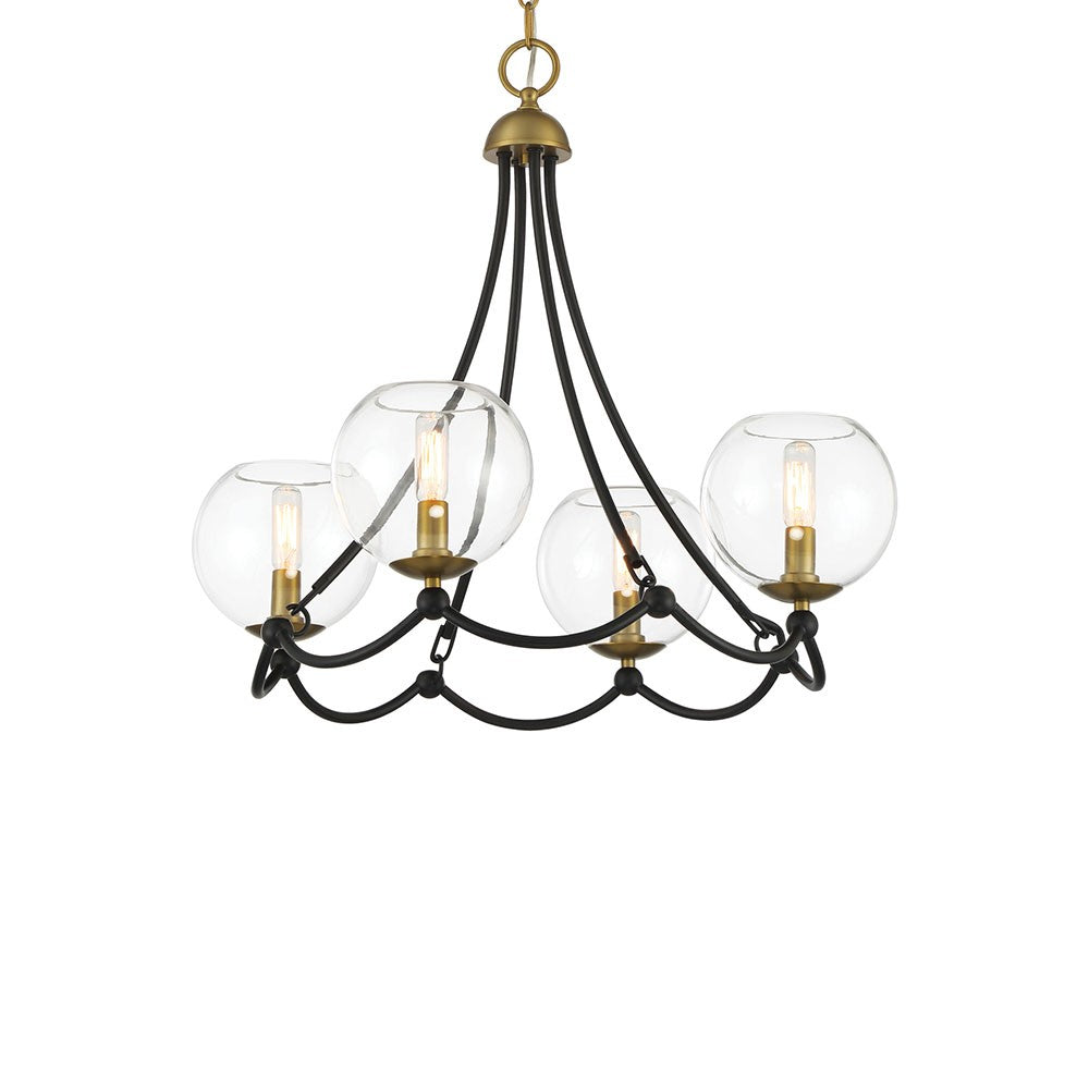 Minka-Lavery - 5065-726 - Four Light Chandelier - Kearney Park - Coal And Soft Brass
