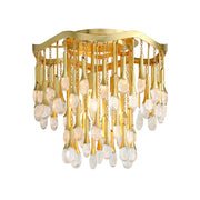 Corbett Lighting - 286-33-GL - Three Light Semi Flush Mount - Kiara - Gold Leaf