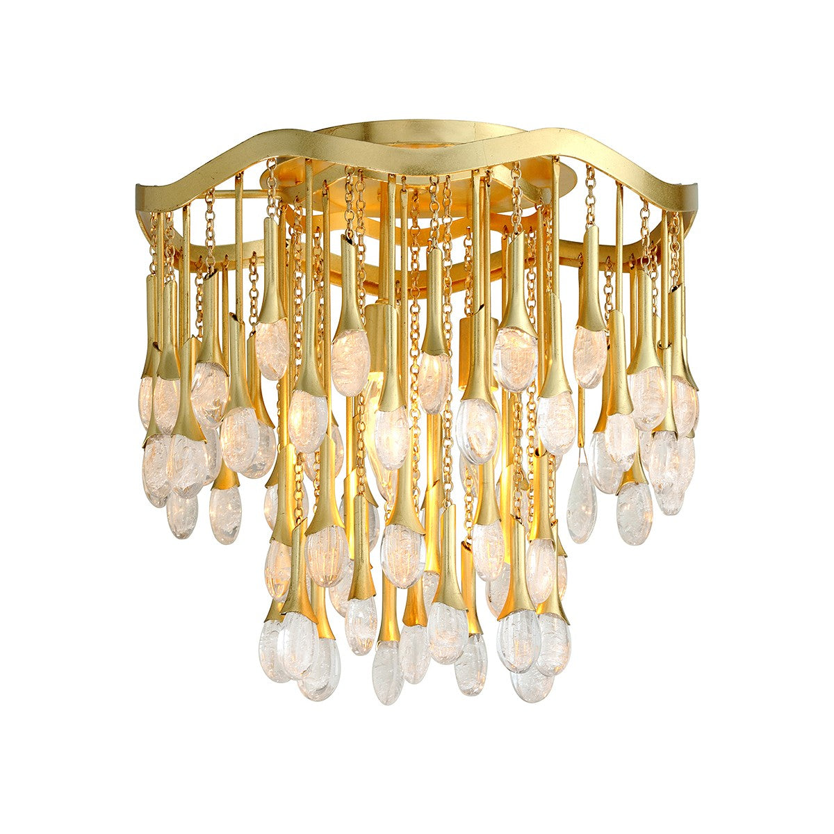 Corbett Lighting - 286-33-GL - Three Light Semi Flush Mount - Kiara - Gold Leaf