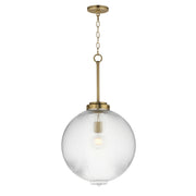 Maxim - 15196CRSBR - One Light Pendant - Kasbah - Satin Brass