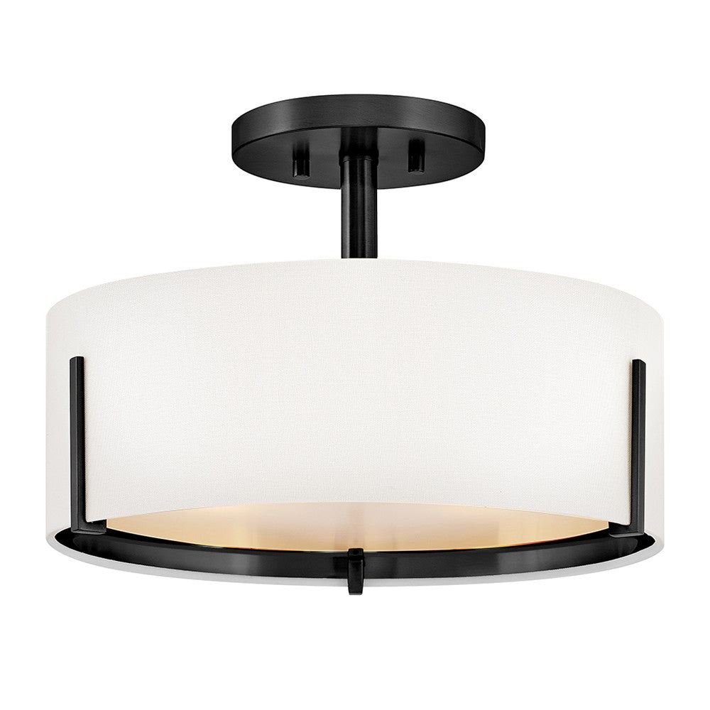 Hinkley - 47571BK - LED Semi-Flush Mount - Halle - Black