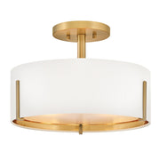 Hinkley - 47571LCB - LED Semi-Flush Mount - Halle - Lacquered Brass