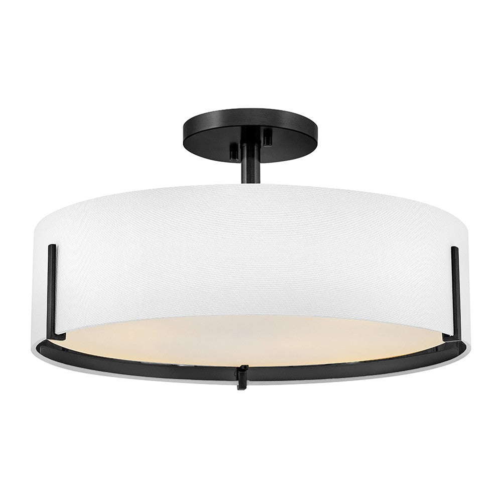 Hinkley - 47573BK - LED Semi-Flush Mount - Halle - Black
