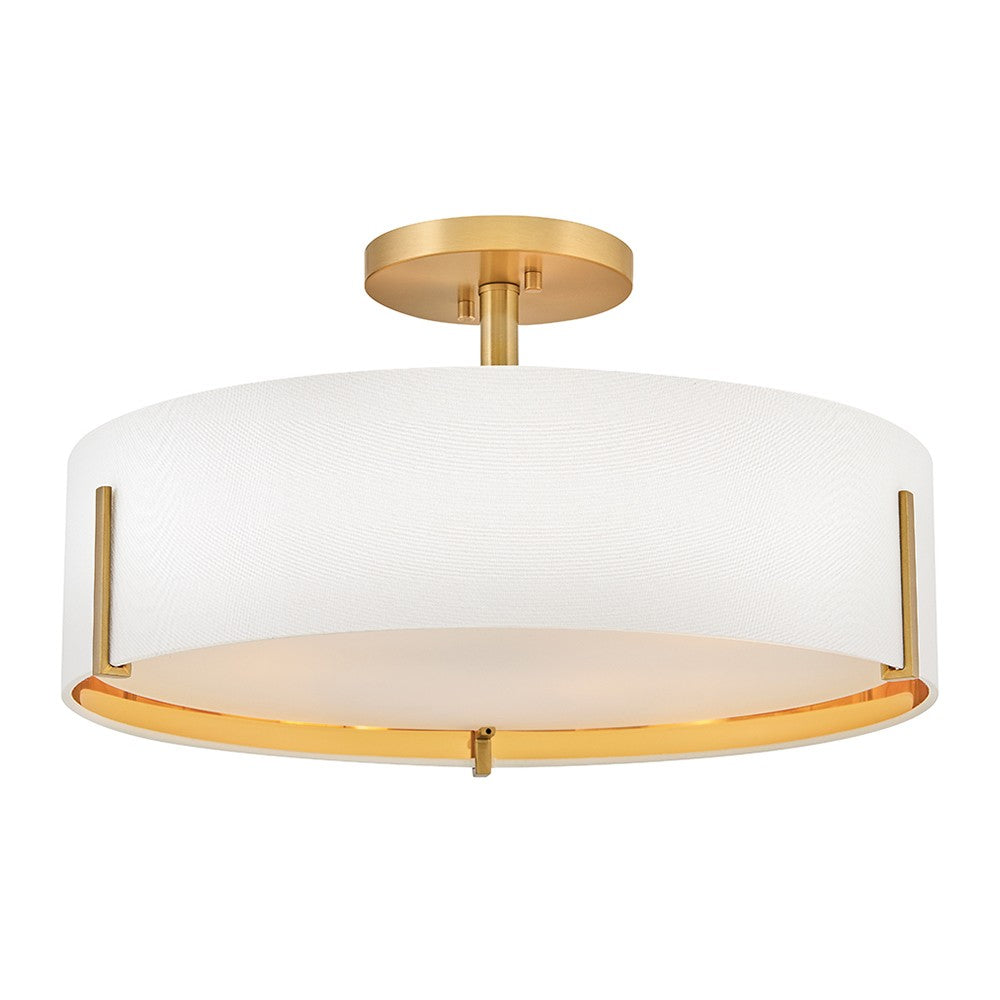 Hinkley - 47573LCB - LED Semi-Flush Mount - Halle - Lacquered Brass