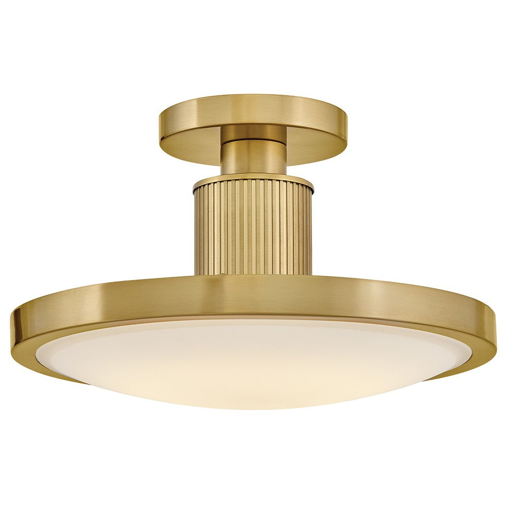 Hinkley - 47593LCB - LED Semi-Flush Mount - Kieran - Lacquered Brass