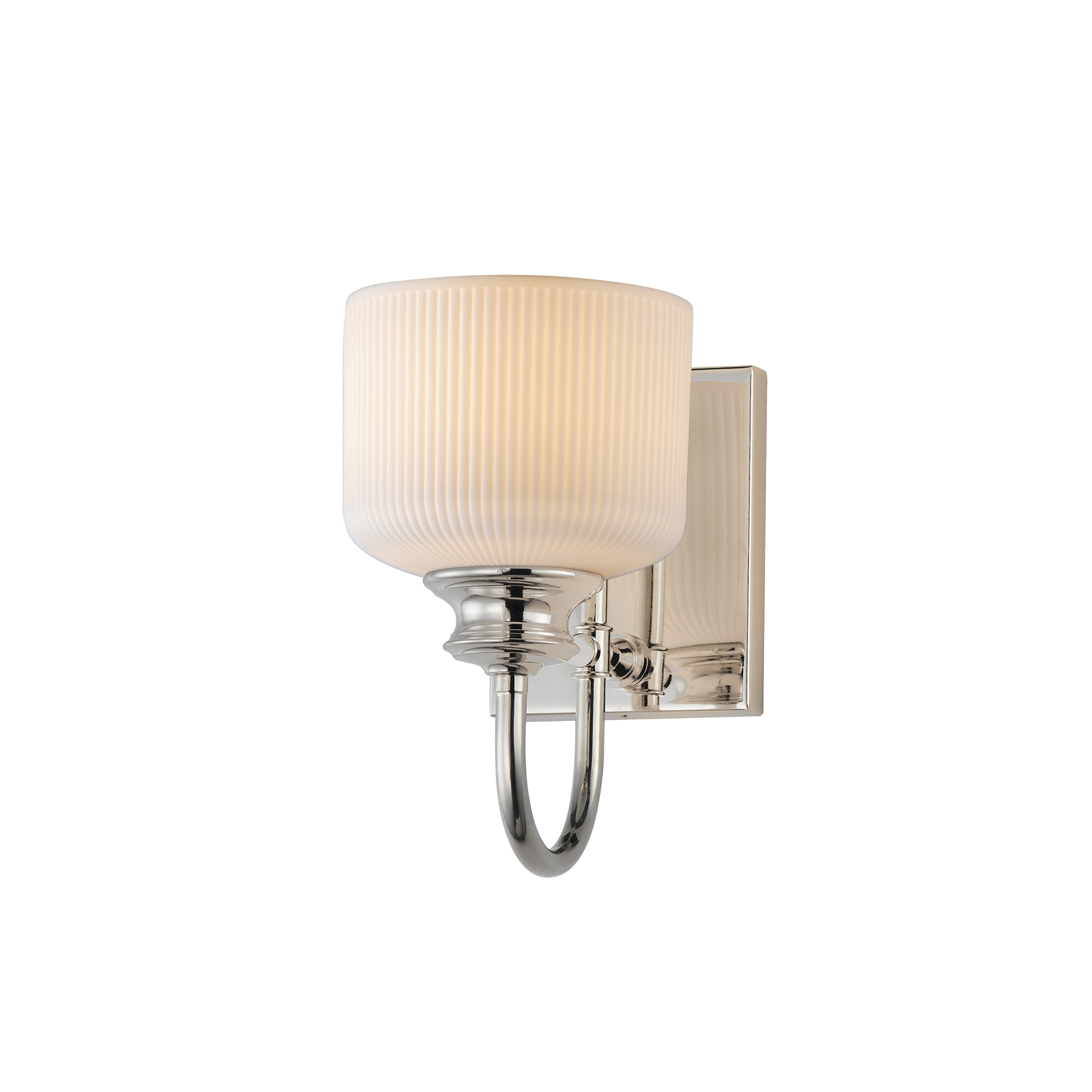 Maxim - 21491WTPN - One Light Wall Sconce - Bisque - Polished Nickel