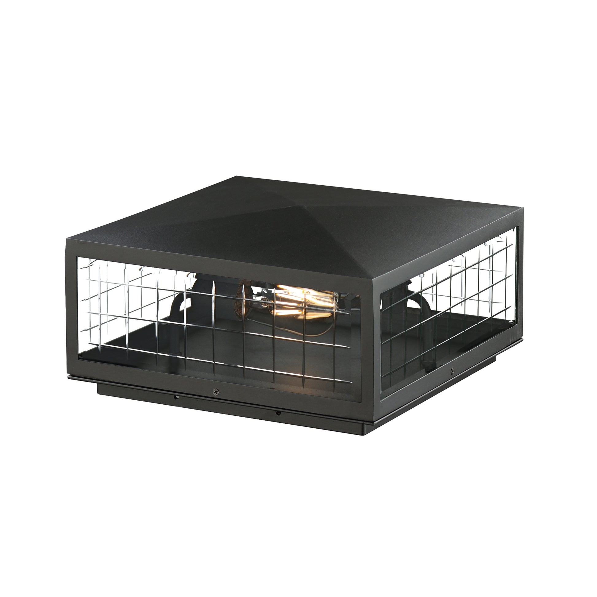 Maxim - 30690CLBK - Two Light Deck Lantern - Magnus - Black