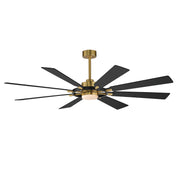 Maxim - 88878BKNAB - 72" Ceiling Fan - Helm - Black / Natural Aged Brass