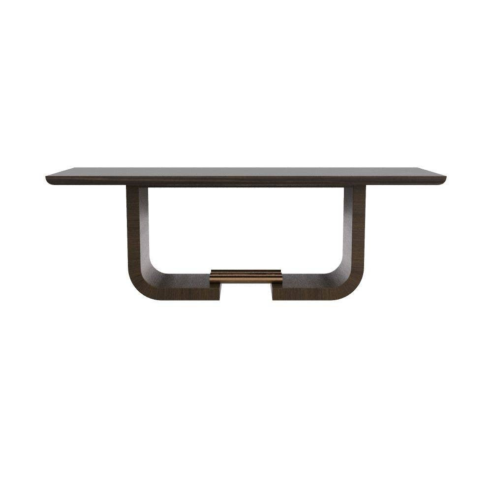 Arteriors - 5779 - Dining Table - Ralston - Ebony Acacia Veneer/Antique Brass