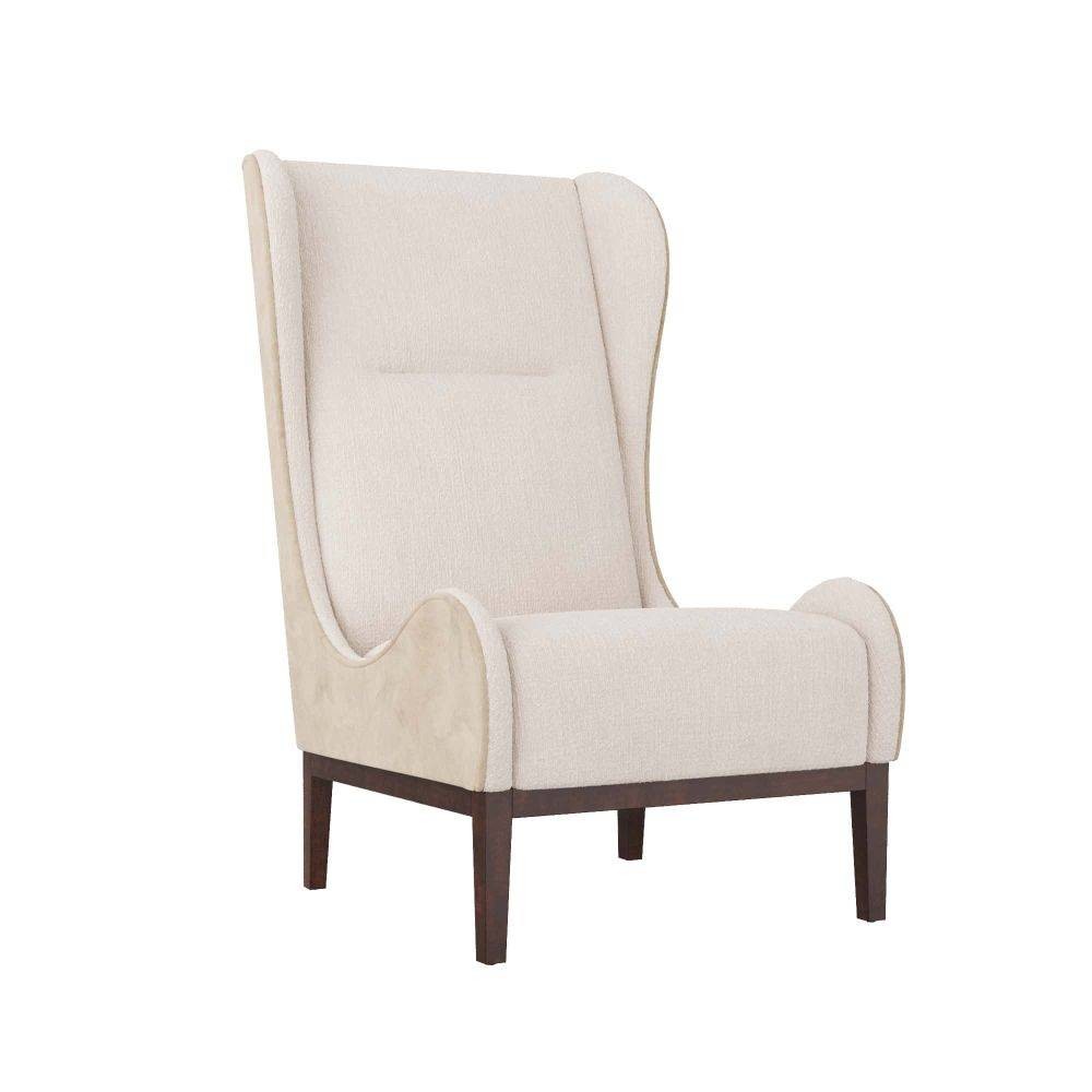 Arteriors - 8170 - Chair - Pierce - Stone Boucle/Mink Leather/Dark Walnut