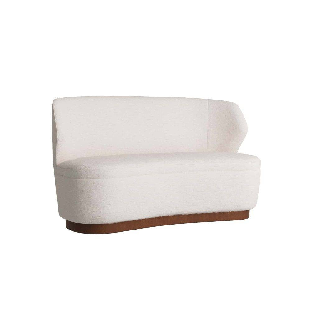Arteriors - 8176 - Settee - Pasadena - Cloud Boucle/Dark Walnut