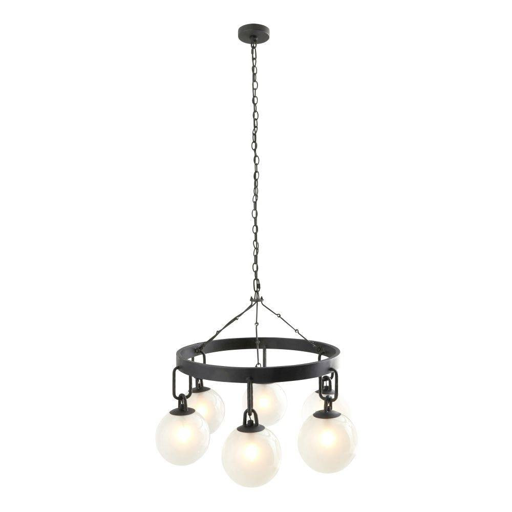 Arteriors - DMI08 - Chandelier - Bailey - Bronze, Frosted Glass